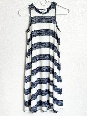 Workshop Republic Clothing Striped Tank Dress Women's Small Navy White Casual